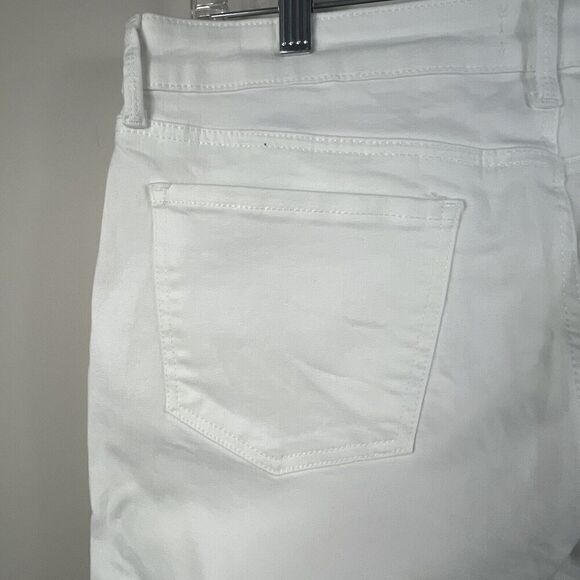 NYDJ Wide Leg Pedal Pusher Cropped Jeans White 12 Capri Lift and Tuck - Picture 10 of 12